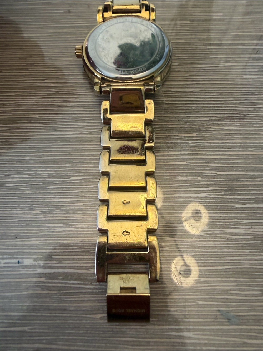 Michael Kors Gold-Tone MK Logo Bracelet Watch - Picture 4 of 9
